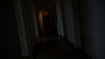dark door for silhouette at the door